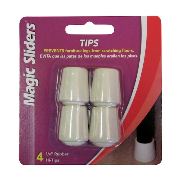 Magic Sliders Magic Sliders Rubber Leg Tip Tan Round 5/8 in. W 4 pk 94177 - main